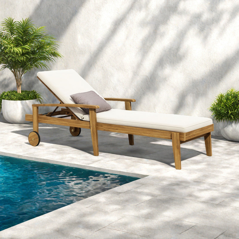 CHAISE LUNGE, Jaune, Blanc