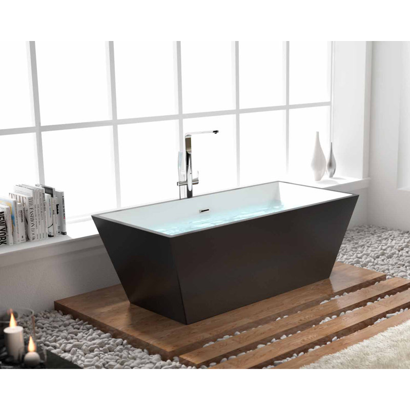 67'' x 31'' Soaking Bathtub, Black