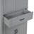 Grey Storage Cabinet For Bathroom - 4 Doors, 1 Drawer, Ample Space, Tipping Metal Black Handles,