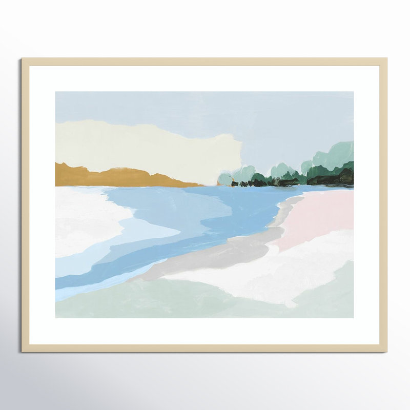 «Soft Coastal I» par Z Isabelle - peinture encadrée, H 33 po x l 41 po, Brun