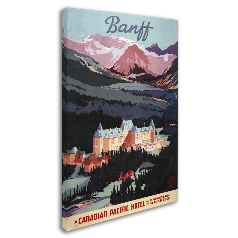 «Kadey Travel», affiche vintage sur toile 30 po, H 32 po x l 22 po x P 2 po