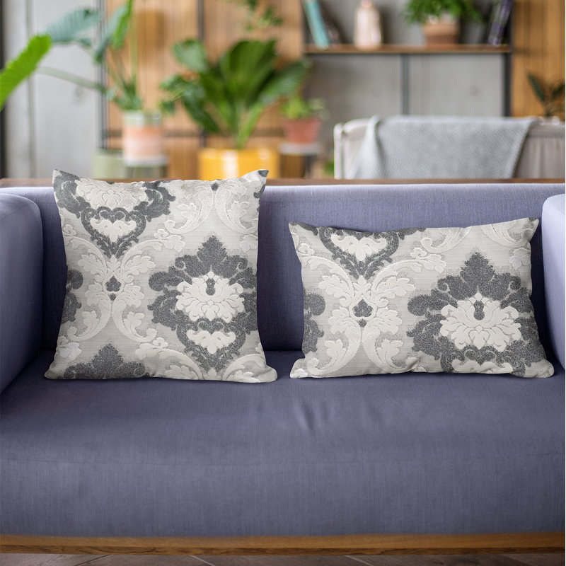 Coussin de luxe fleurs Leilani, 20 po x 20 po, Coussin décoratif