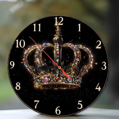 Horloge avec couronne ornée de bijoux
