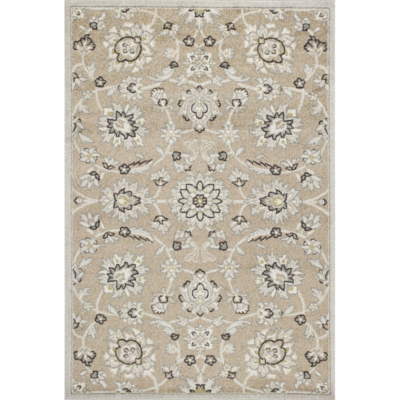 Floral Indoor Rug, 1 x 91 x 130 inches