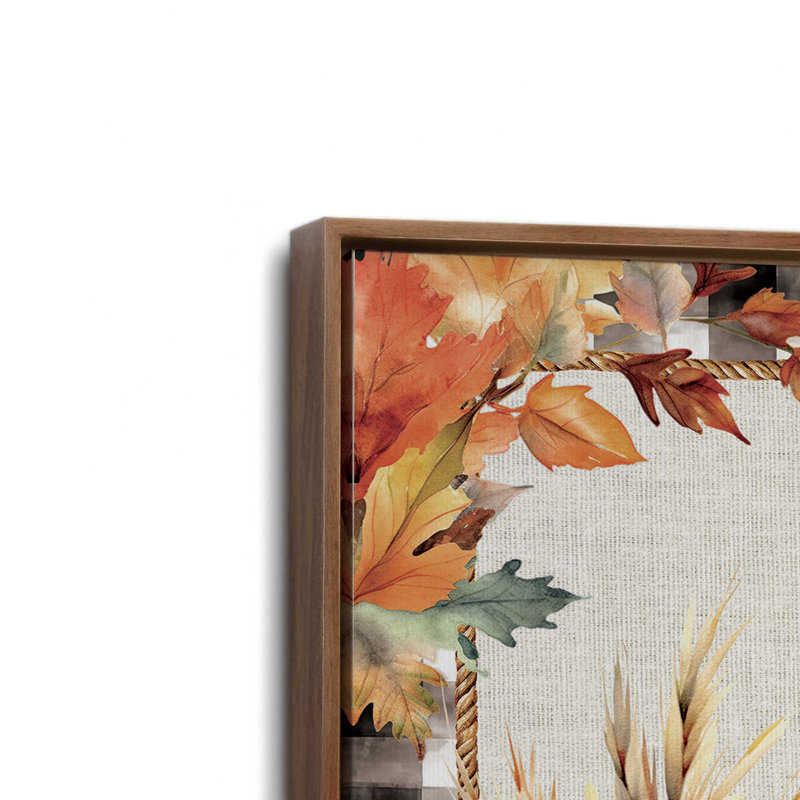 «Fall Still Life» par Nicole DeCamp, reproduction d'art, Toile avec cadre, L 20 po x H 20 po, Brun