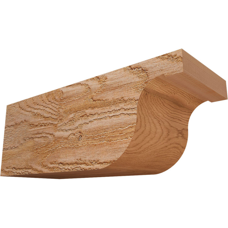Queue de chevron Del Monte, Cèdre rouge de l'Ouest, 6"H x 6"W x 16"L