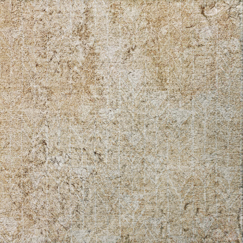 Tapis à poils longs de qualité supérieure lavable à la machine Dream ADS514, Beige, 1 pi 8 po x 2 pi 6 po