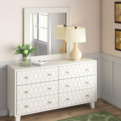 Commode double 6 tiroirs avec miroir Klinger