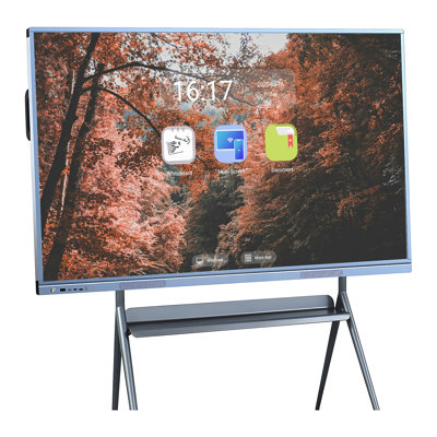 JYXCN Smart Board 86 Inch Touch Screen Computer, All-in-One Interactive Whiteboard, Dual System Cloud Sharing for Effortless Teamwork Ideal for Classroom, Office & Presentations