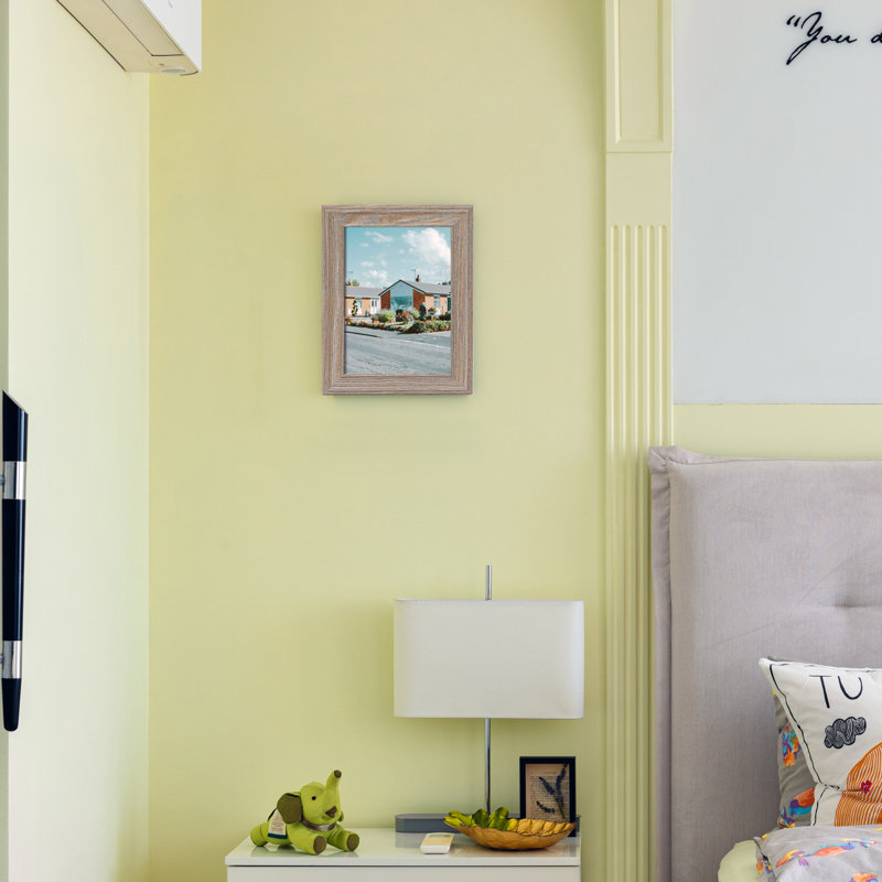Ruthilde Light Gray Wood Picture Frame - Set of 4 with Mat
