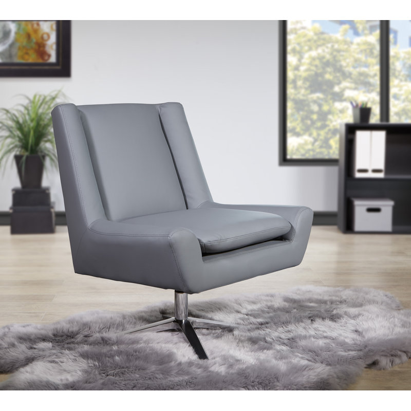 Chaise de travail , Similicuir gris anthracite