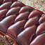 Banc rembourré en cuir véritable