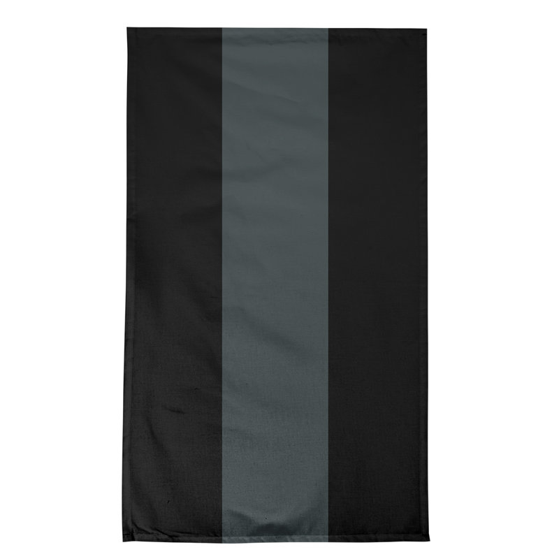 Anaheim Stripe Tea Towel Kitchen Towel, Cotton Twill, Black/Steel Gray/Black