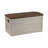 Suncast 78 Gallon Water Resistant Resin Deck Box with Wheels in Light Taupe/Mocha