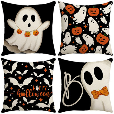 Ensemble de 4 housses de coussins d'Halloween