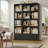 69" H x 47.2" W Tall Bookcase with 3 Drawers, 5-Tier Modern Bookshelf with 13.6" Extra-High Shelves, Large Display Shelf with 12 Open Cubes for Living Room Home Office, Black Bookcase-1719266802