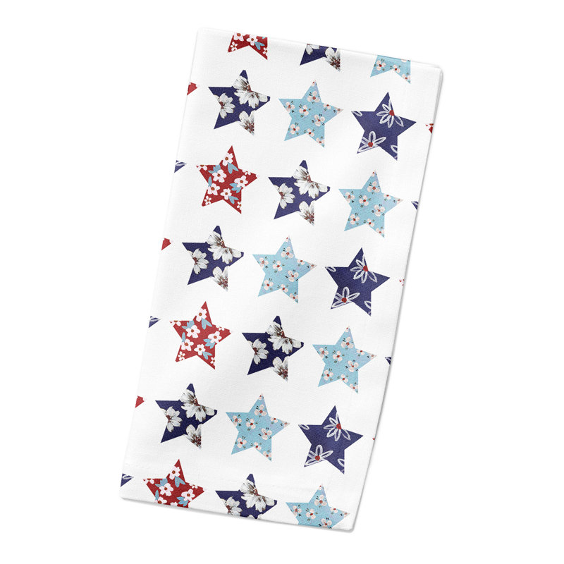 Serviette motif floral
