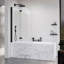 Portes de douche pliantes sans cadre pour baignoire-124898672
