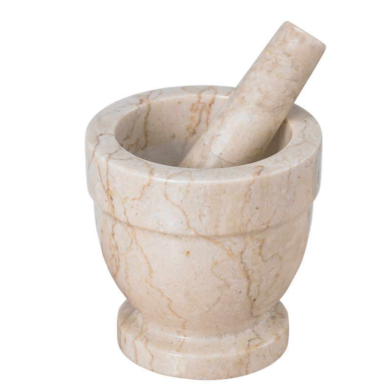Mortier et pilon en marbre Creative Home, H 4,75 po x l 4,75 po x P 4,75 po