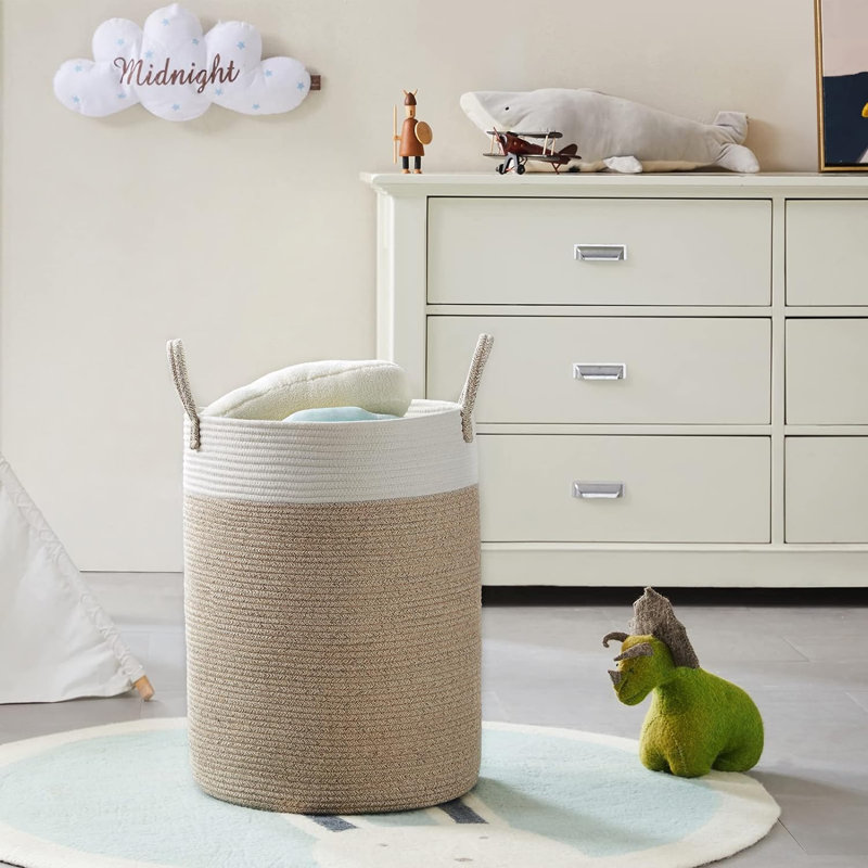 Fabric Laundry Hamper And Waste Basket Set