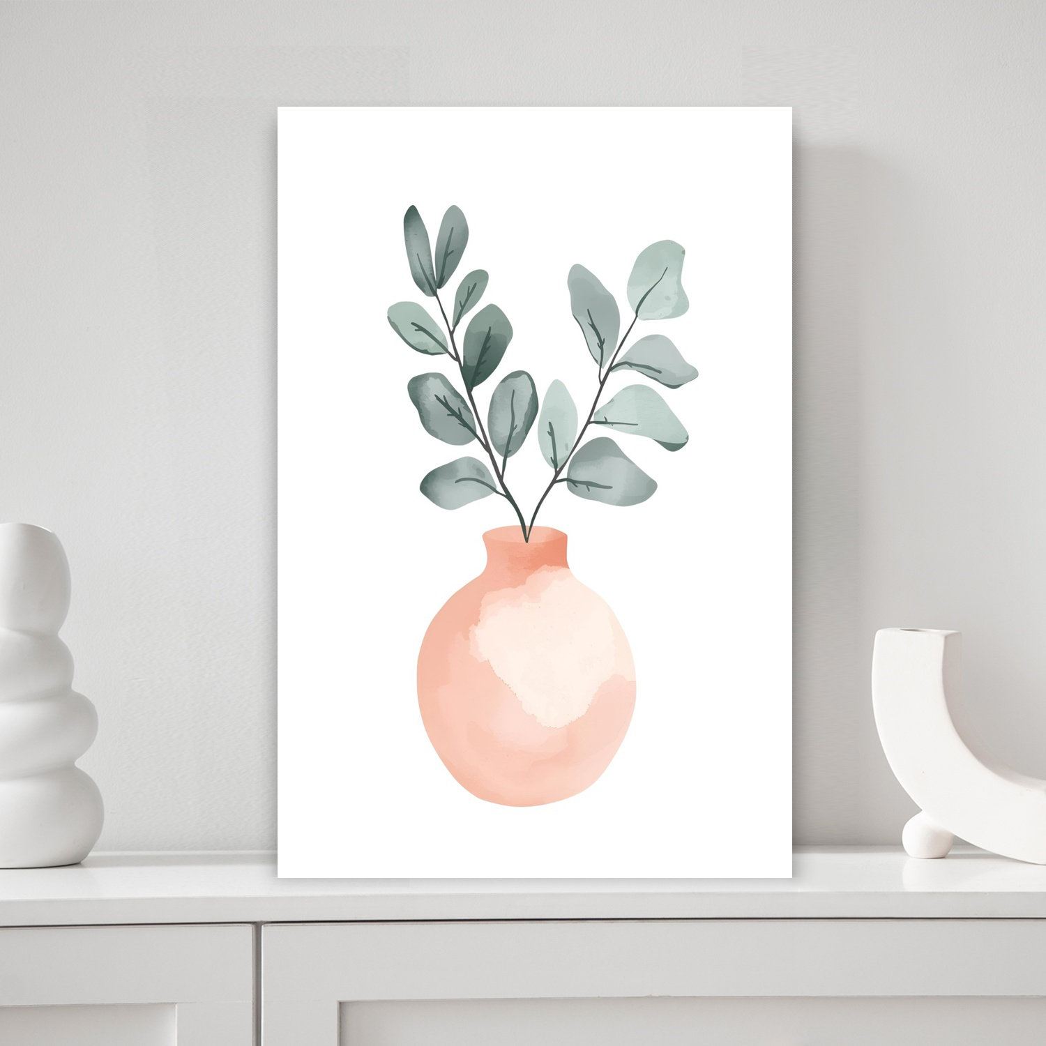East Urban Home Vase Mit Zweig Abstract Contemporary Wall Art