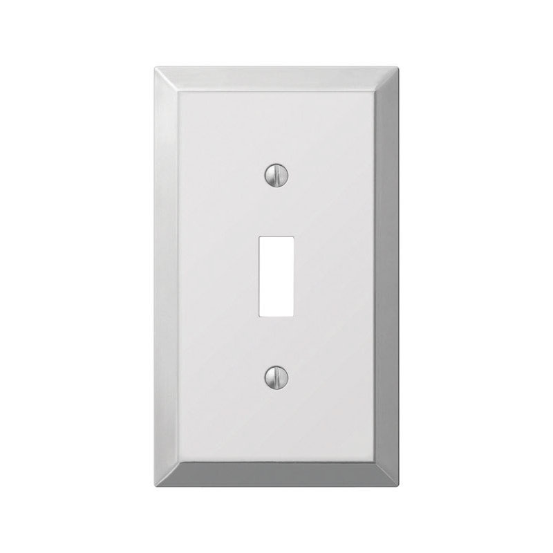Plaque murale d'interrupteur à bascule Tindal 1-Gang, H 7,5 po x l 3,8 po x P 0,2 po, Chrome poli