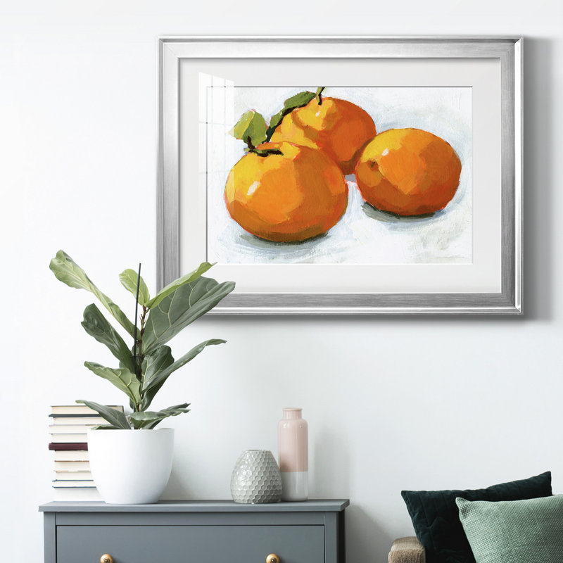 Citron Grouping I, toile encadrée de qualité supérieure - prête à être accrochée, H 26,5 po x l 36,5 po x P 1 po, Blanc