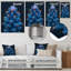 Cactus monochrome orange, bleu, désert, lueur II - cactus floral-1997184801-1997184982