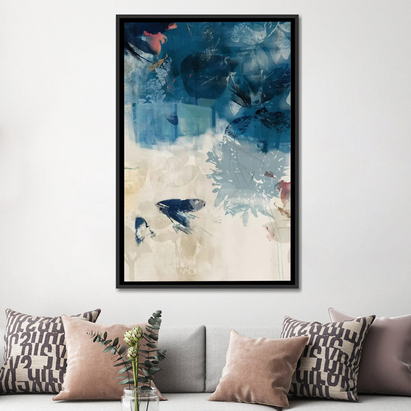 «Unquiet Stone III», impression sur toile, H 26 po x l 18 po x P 1,5 po, Toile avec cadre noir, Pas de tapis