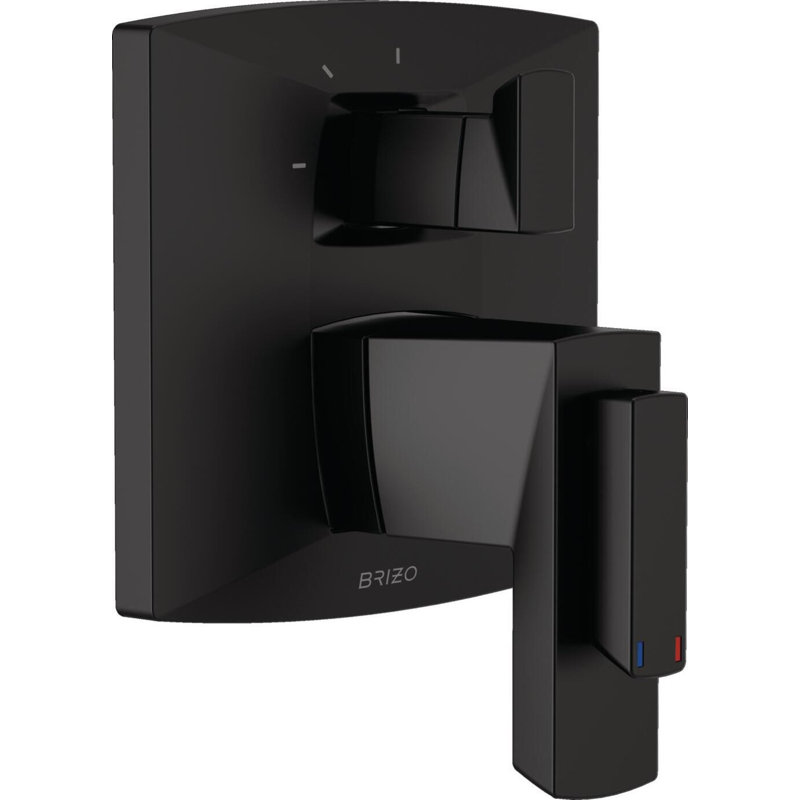 Vettis Tempassure Thermostatic Valve With Integrated 3-Function Diverter Trim, Matte Black