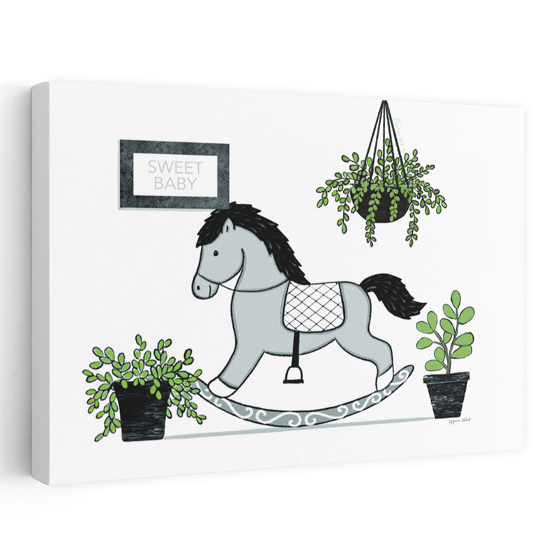 Art de cheval à bascule de bébé, H 24 po x l 36 po