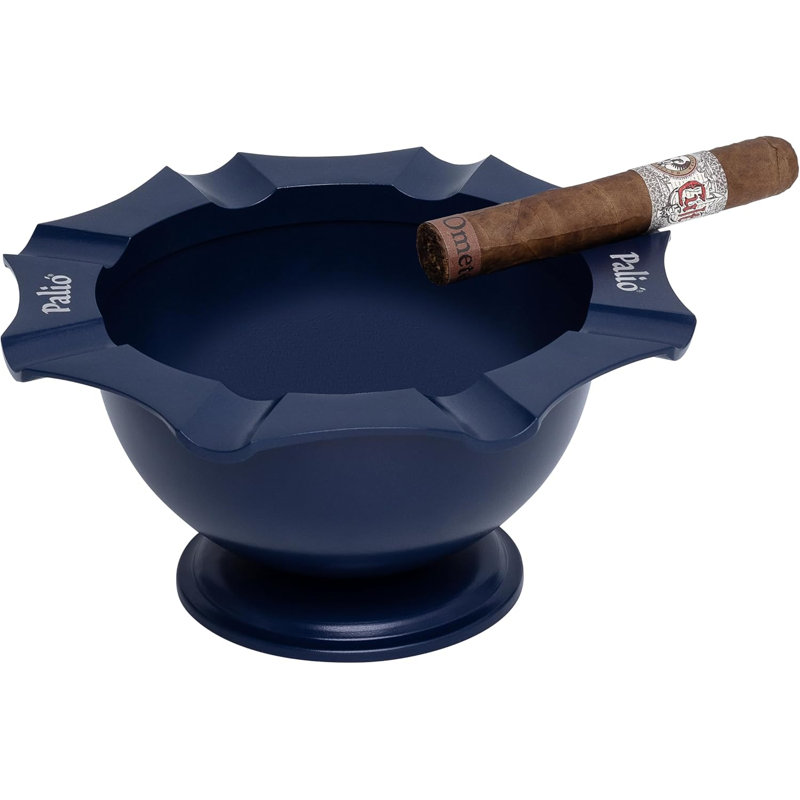 Cendrier Palio® Tazza, 8 étriers, acier inoxydable, Bleu, H 5 po x l 11 po
