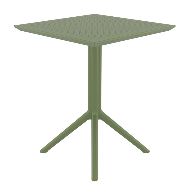 Table de salle à manger Farrah, L 23,6 po x L 23,6 po x H 29,5 po, Vert olive, Oui