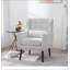 Chaise d'appoint moderne, fauteuils en chenille pour le salon, fauteuil rembourré Mordern, chaise longue rembourrée et confortable dans un petit espace, chambre à coucher, avec coussin, pieds en bois massif-703088390
