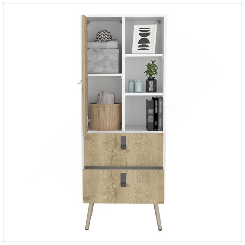 Grande commode Magness, chambre, blanc / Macadamia