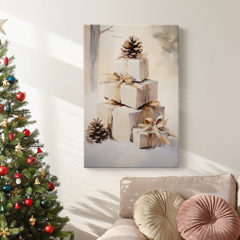 Art des Fêtes de Noël - Toile tendue avec châssis - Série 2-CECXII, H 18 po x l 12 po