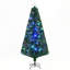 Sapin de Noël artificiel illuminé de 6 pi avec branches réalistes, 24 lumières DEL multicolores, fibre optique et 230 pointes
