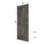 Porte de grange coulissante à finition couleur H Series avec quincaillerie à assembler requise-126486743-129990677