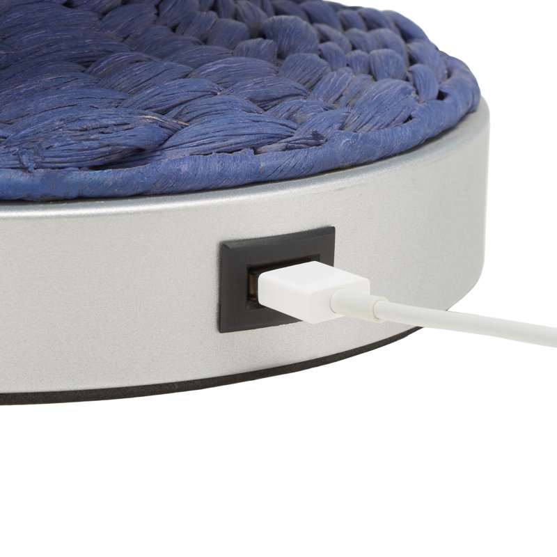 Naelle Water Hyacinth USB Table Lamp, Blue