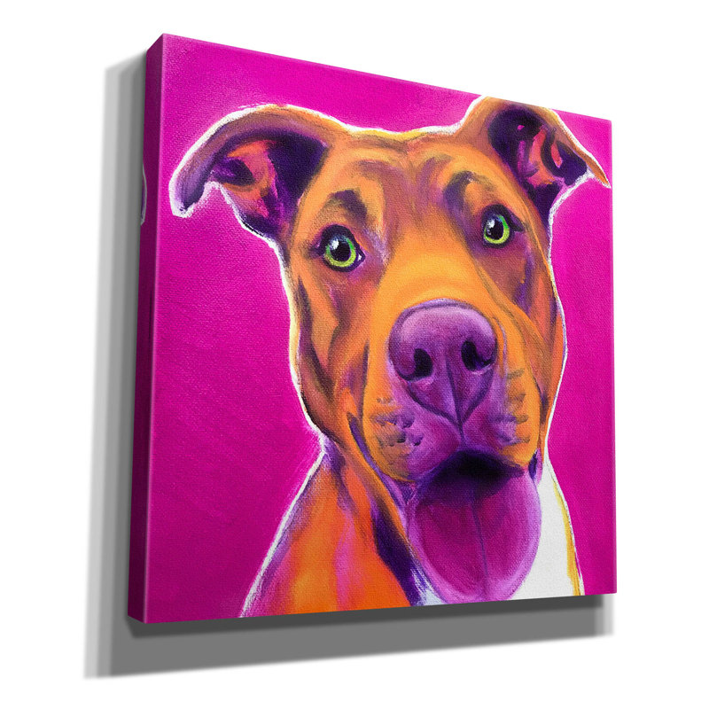 «Pit Bull - Bama» par Dawg Painter, H 26 po x l 26 po x P 1,5 po