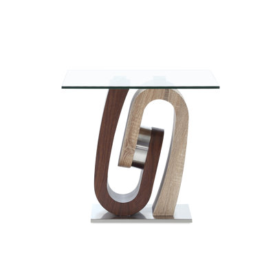 Matterson Glass Top End Table