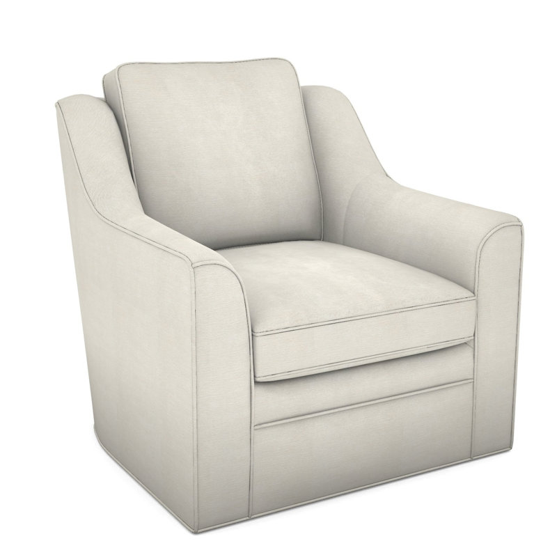 Fauteuil pivotant American Bungalow Nicholas, Parchemin Nadia