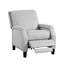 Siège inclinable moderne avec chenille grise, chaise rembourrée de mousse aux pieds exposés, finition noire, 38 po
