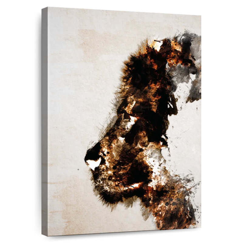 Brampt Abstract Lion Contour, 36" H x 24" W