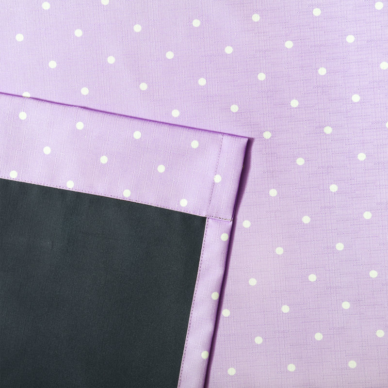 Suitland Polka Dots Max Blackout Thermal Rod Pocket Curtain Panel, Lavender, 52" W x 63" L