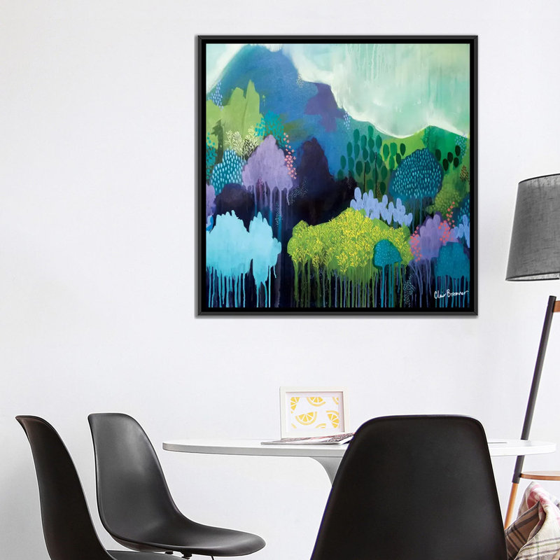 «Under My Fee» par Clair Bremner, impression sur toile tendue, H 37 po x l 37 po x P 1,5 po, Toile avec cadre noir