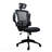 Black Modern High-Back Mesh Executive Office Chair, With Headrest And Flip-Up Arms-757689404