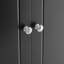 Spacieuse armoire de rangement en MDF pour salle de bain, design noir moderne