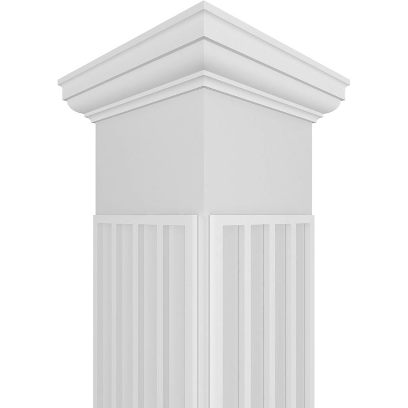 Colonne carrée Zion Custerman, H 120 po x l 11,625 po x P 11,625 po