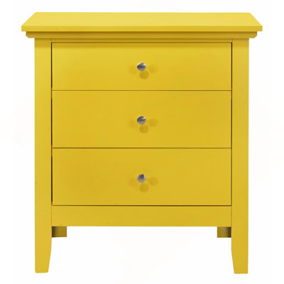 Table de chevet décontractée jaune